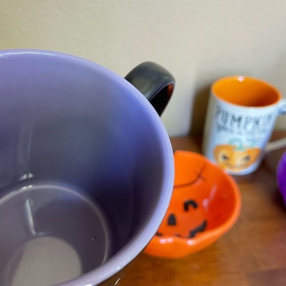 Halloween Spectrum Mugs Popcorn Pumpkins Pottery Barn Pumpkin - Picture 7 of 16